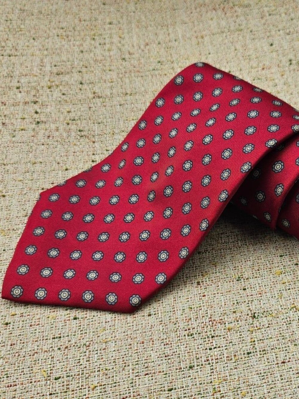 Vintage Stafford Men Tie Classic Dress Shirt Necktie Alll Italian Silk Made USA